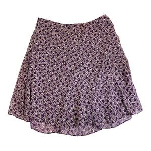 George ladies aubergine cream swirl pattern skirt